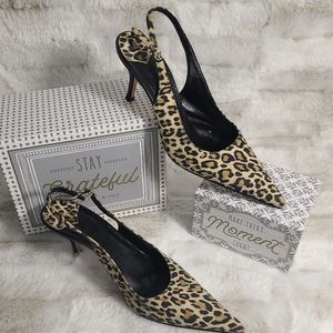Faconnable Slingbacks Leopard